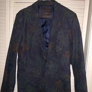 Zara men Shorts Suit Floral Denim Jean